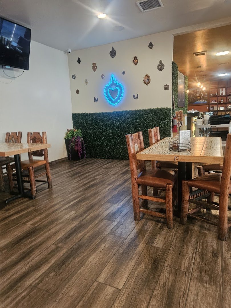 Mexican restaurant interior with warm, clean surroundings.
